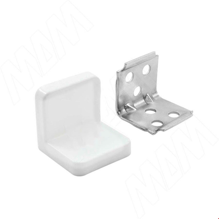 Mobilya Dolap Askı Elemanı Montaj Bağlantı Sabitleme Demiri L Tipi Beyaz