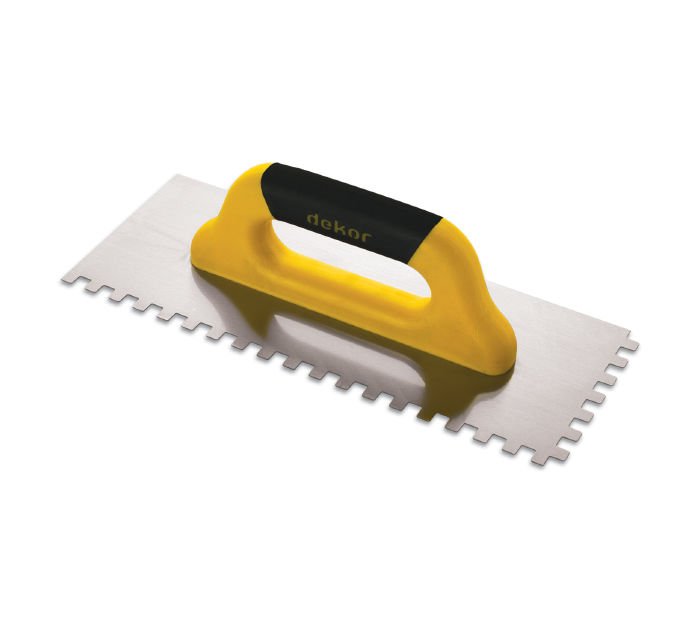 Dekor 230 Seramik Malası Kare Dişli Kapalı Plastik Saplı 8x8