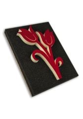 Dekor 1537 Dekoratif Büyük Çiftli Lale Baskısı