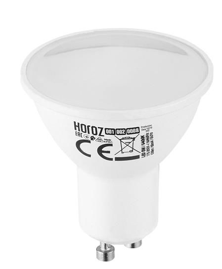 Horoz Plus-8 Gu10 Duy 4200K, Led Çanak Ampul 8W Sarı Işık
