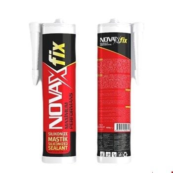 Silikonize Mastik Gri 450 Gr Novaxfix