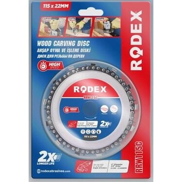 RODEX AHŞAP OYMA VE İŞLEME DİSKİ 115X22MM