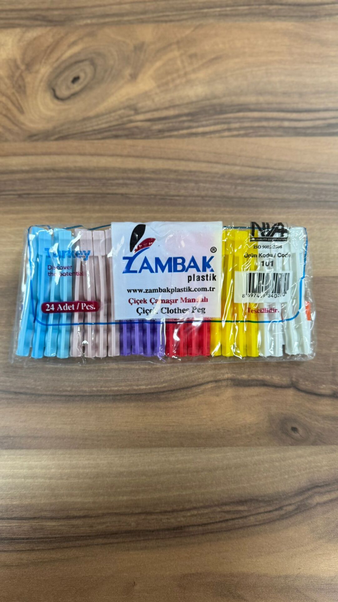ÇAMAŞIR MANDALI ÇİÇEK ZAMBAK ZP101 (24 PÇS)