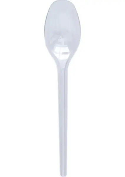 Plastik Sup Kaşık Şeffaf - 100 Adet