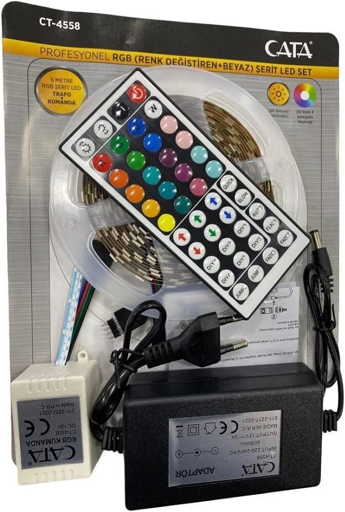 RGB ŞERİT LED 15 RENK CT-4558 KUMANDALI