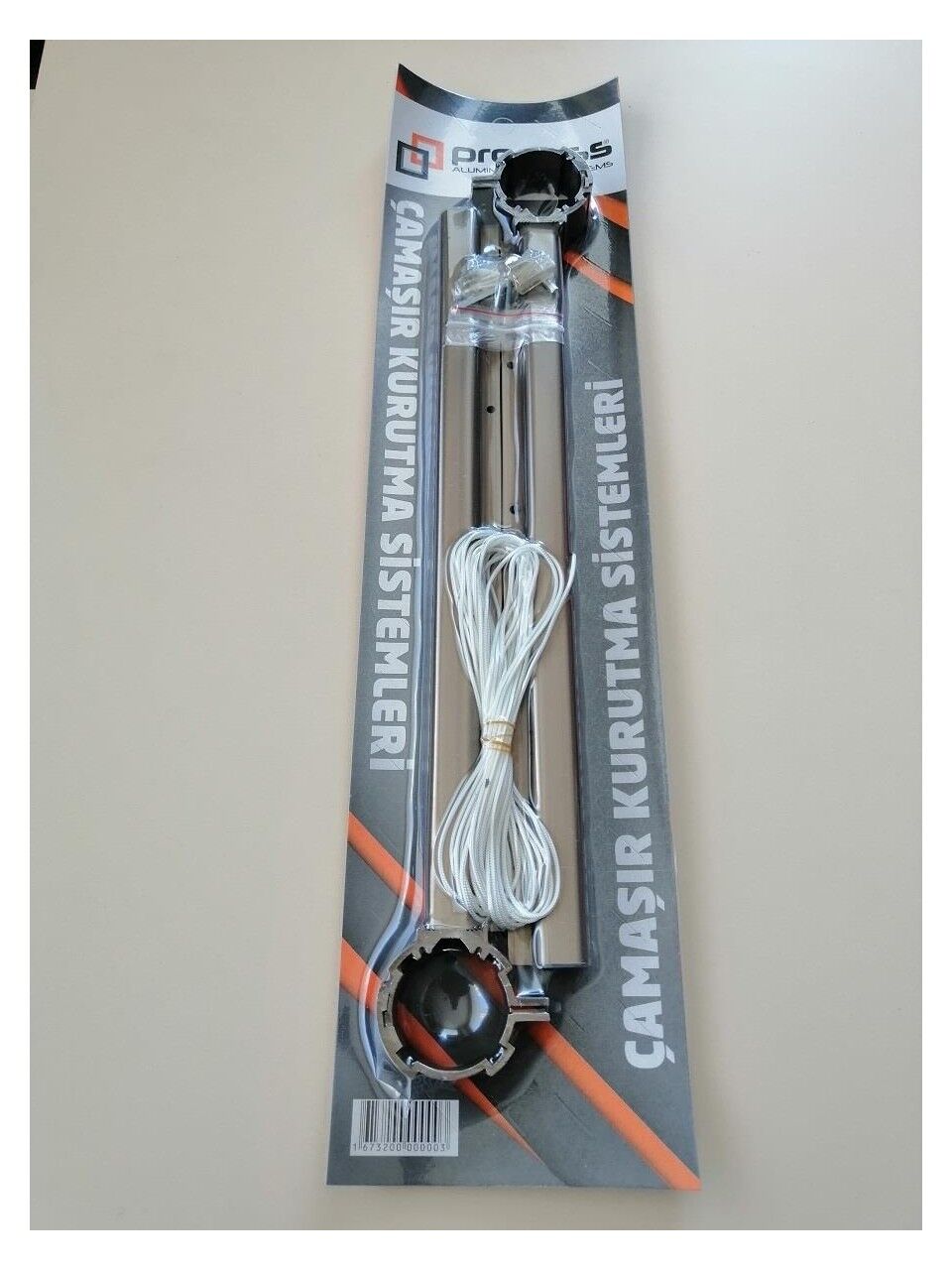 ÇAMAŞIR KURUTMALIK YUVARLAK KELEPÇELİ GRİ