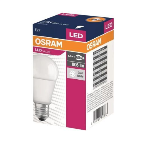 Osram Led Ampul 8,5 W E27 Duy Beyaz
