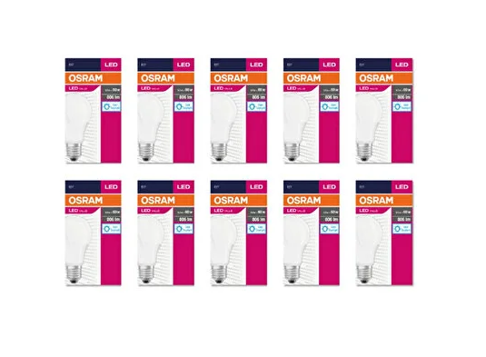 Led Ampul Osram 8,5 W E27 Duy Beyaz 10lu Paket
