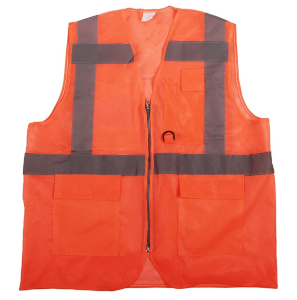 İkaz Yeleği Mühendis Tipi Cepli Turuncu
