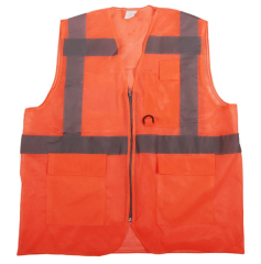 İkaz Yeleği Mühendis Tipi Cepli Turuncu