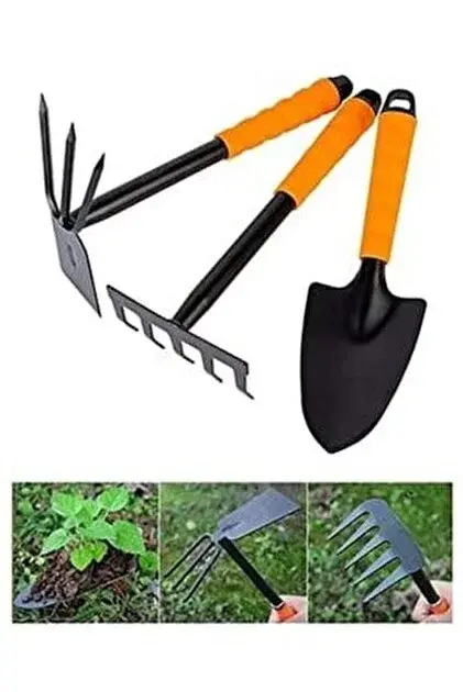 Hobi Bahçe Seti 3’lü – Kürek, Tırmık ve Çapa ile Tam Set