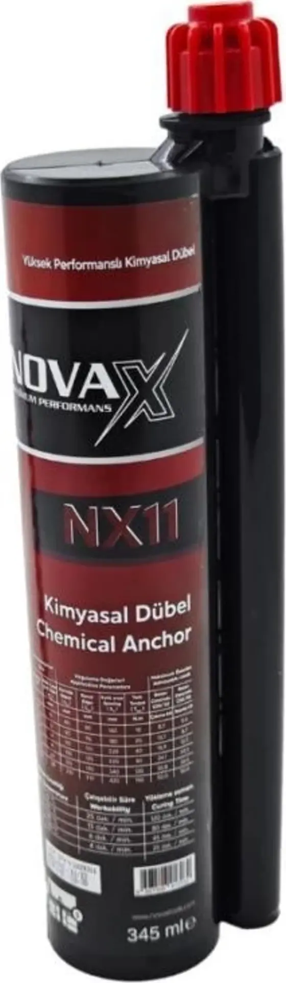 Kimyasal Dübel 345ml Novax Nx11 – Yüksek Mukavemetli Profesyonel Ankraj Çözümü