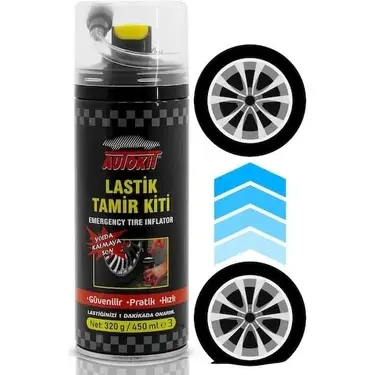 LASTİK TAMİR KİTİ 300 ML AUTOKİT – Pratik ve Hızlı Acil Lastik Onarım Çözümü