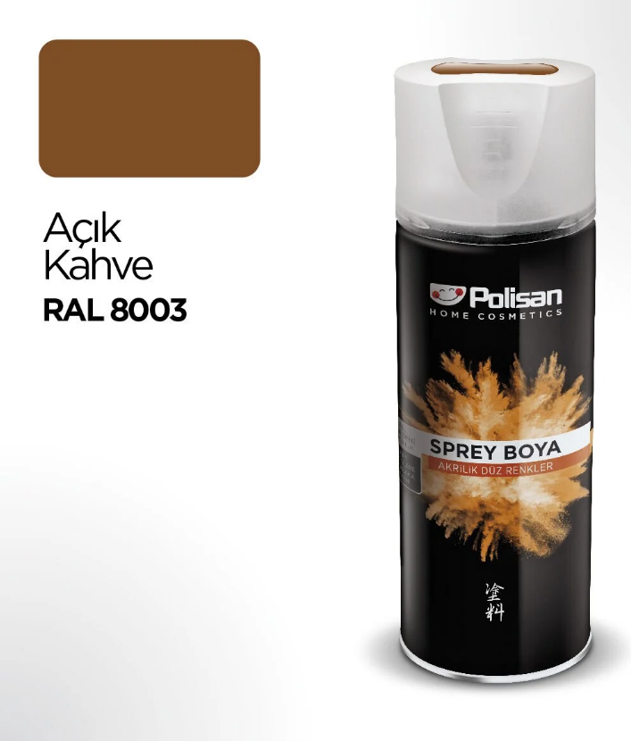 Polisan Akrilik Açık Kahve Sprey Boya 400 ml - RAL 8003