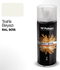 Polisan Akrilik Parlak Beyaz Sprey Boya 400 ml Ral 9016