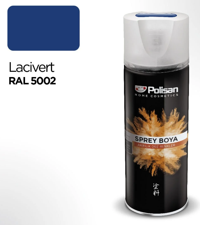 Polisan Akrilik Lacivert Sprey Boya 400 ml - RAL 5002