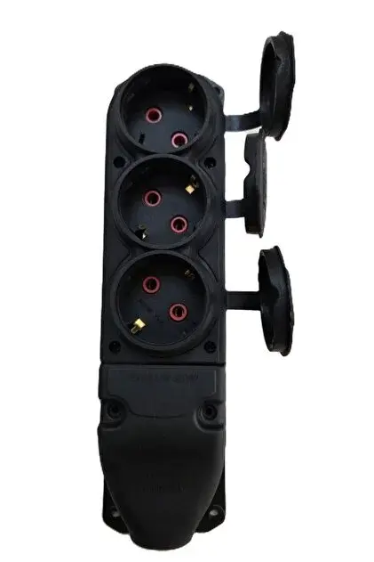 GRUP PRİZ 3 LÜ MONOFAZE SİYAH