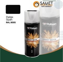 Polisan Akrilik Parlak Siyah Sprey Boya 400 ml - RAL 9005