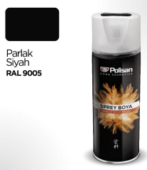 Polisan Akrilik Parlak Siyah Sprey Boya 400 ml - RAL 9005