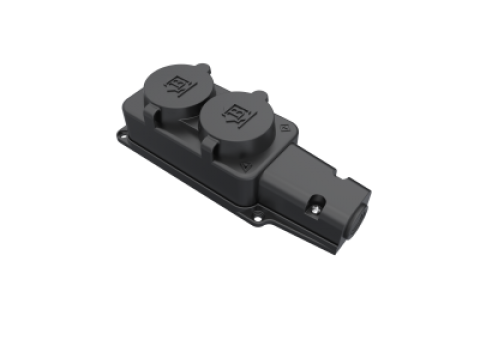 GRUP PRİZ 2 Lİ MONOFAZE SİYAH