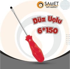 TORNAVİDA DÜZ UÇ 6X150 MM