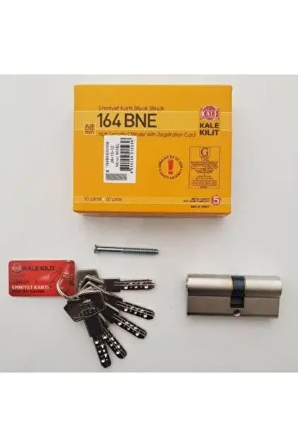 KALE KİLİT 164 BNE 100 MM EMNİYET KARTLI BİLYALI SİLİNDİR