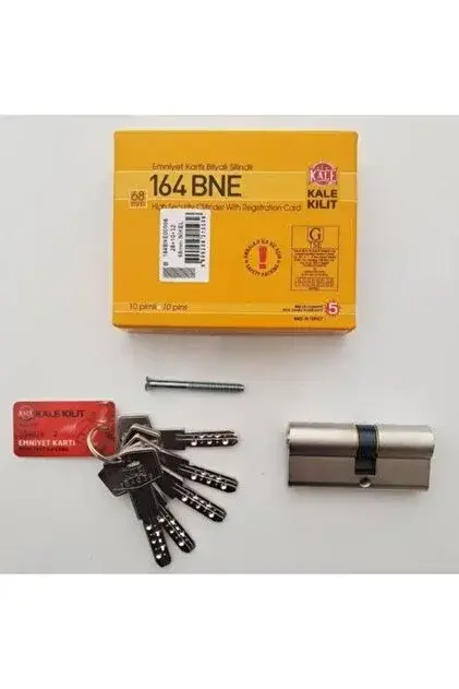 KALE KİLİT 164 BNE 90 MM EMNİYET KARTLI BİLYALI SİLİNDİR