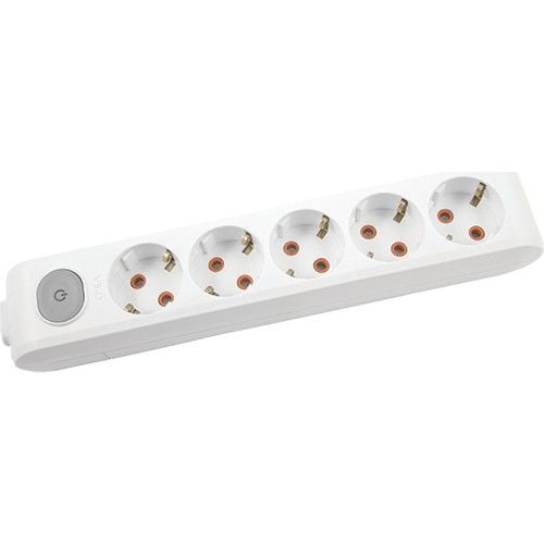 VİKO 5 Lİ KLEMENSLİ ANAHTARLI ÇOCUK KORUMALI GRUP PRİZ BEYAZ