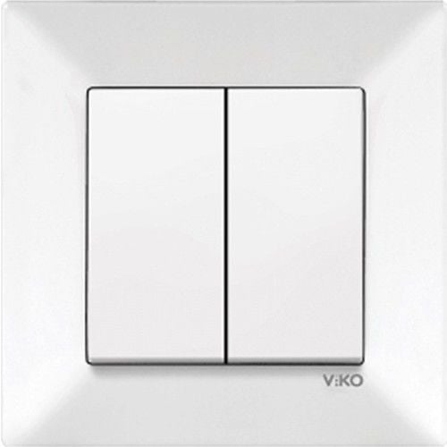 VİKO KARRE KOMÜTATÖR ANAHTAR SIVA ALTI BEYAZ (ÇERÇEVESİZ)