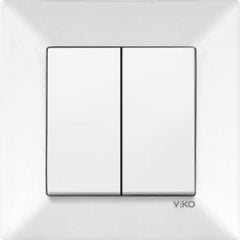 VİKO KARRE KOMÜTATÖR ANAHTAR SIVA ALTI BEYAZ (ÇERÇEVESİZ)