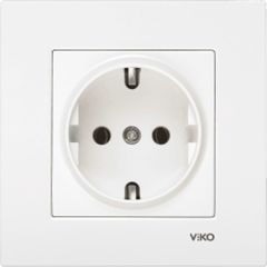 VİKO KARRE PRİZ TOPRAKLI SIVA ALTI BEYAZ 90967008