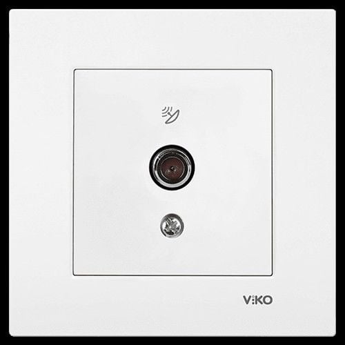 VİKO KARRE UYDU PRİZİ F KONNEKTÖRLÜ SONLU BEYAZ (ÇERÇEVESİZ)