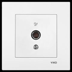 VİKO KARRE UYDU PRİZİ F KONNEKTÖRLÜ SONLU BEYAZ (ÇERÇEVESİZ)