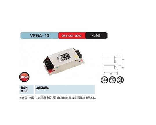 Horoz Elektrik Vega 10 10W 0,8A LED Trafosu