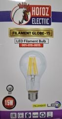 Horoz Electric Fılament Globe-15 Led Ampul 15 W