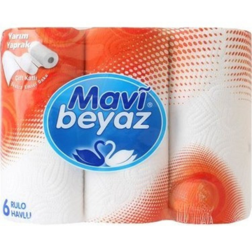 MAVİ BEYAZ KAĞIT HAVLU 6 LI