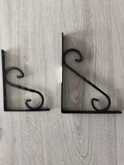 Ferforje Raf Altı Metal L Ayak Siyah 150x200 mm