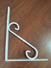 Ferforje Raf Altı Metal L Ayak Beyaz 110x150 mm