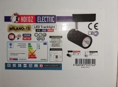 HOROZ ELECTRIC MILANO-13 SİYAH KASA RAYLI LED SPOT ARMATÜR